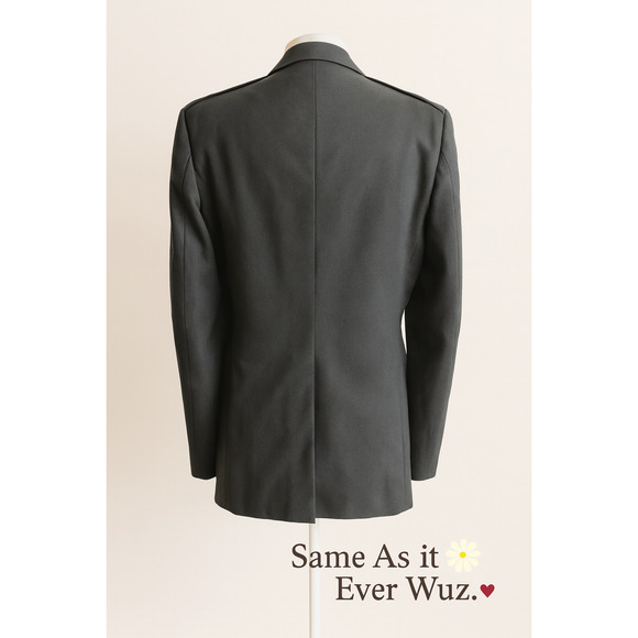 Vintage U.S. Army Dress Green Uniform Coat Jacket 38L Gold Buttons Military Issu - Picture 2 of 11